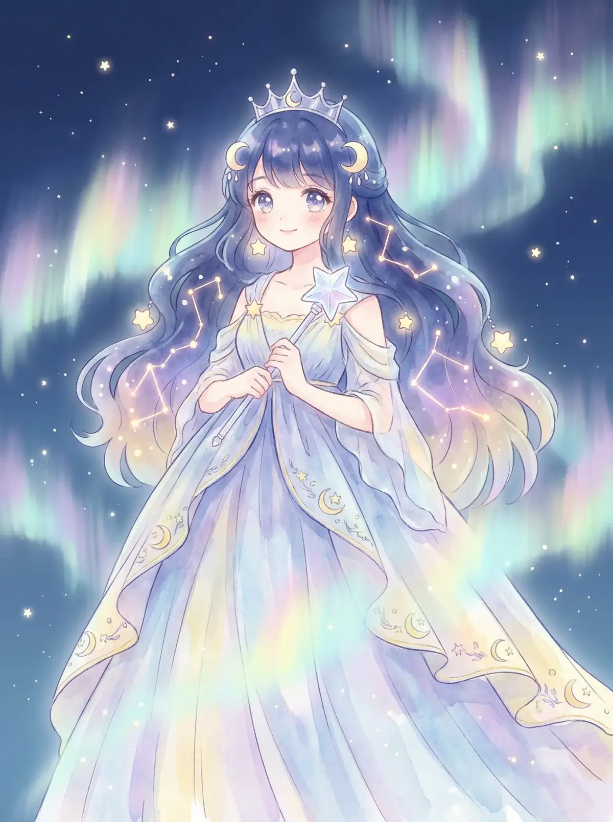 云朵棉花糖作品 - 星辰公主希尔角色设定